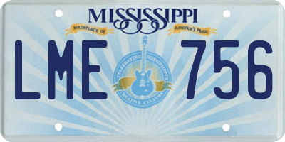 MS license plate LME756