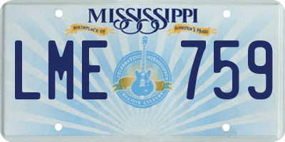 MS license plate LME759
