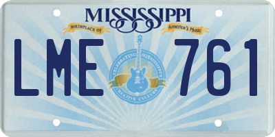 MS license plate LME761