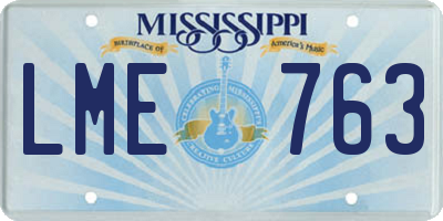 MS license plate LME763
