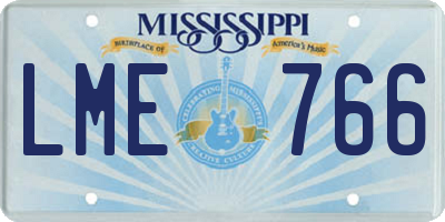 MS license plate LME766