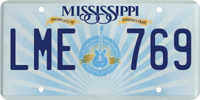 MS license plate LME769