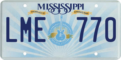 MS license plate LME770