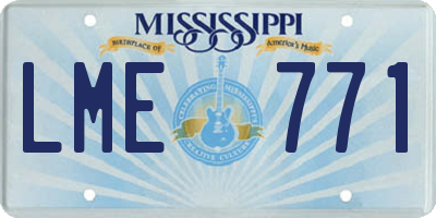 MS license plate LME771