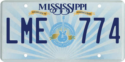 MS license plate LME774