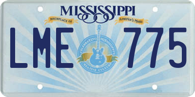 MS license plate LME775