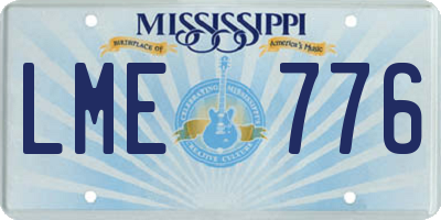 MS license plate LME776