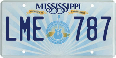 MS license plate LME787