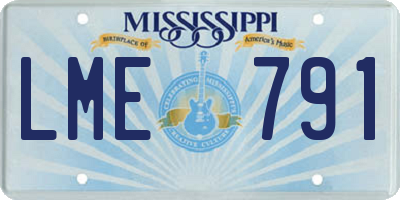 MS license plate LME791