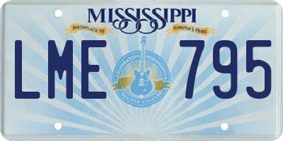 MS license plate LME795