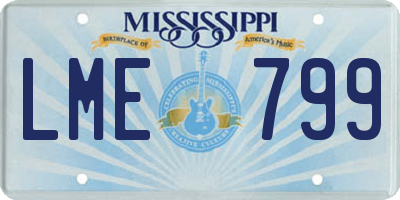 MS license plate LME799