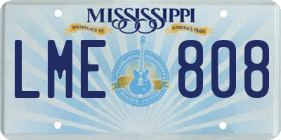 MS license plate LME808