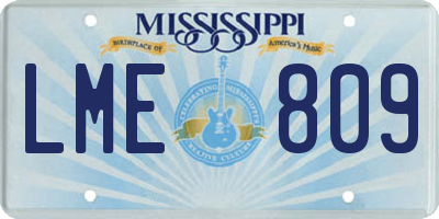 MS license plate LME809