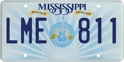 MS license plate LME811