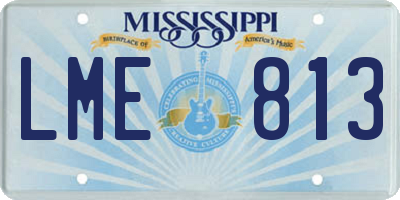 MS license plate LME813