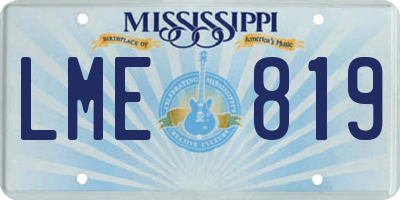 MS license plate LME819