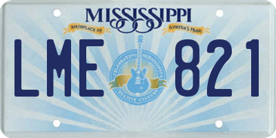 MS license plate LME821