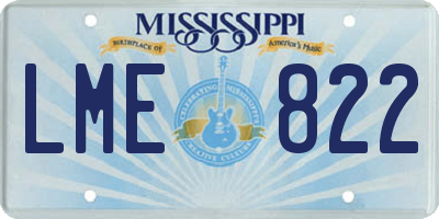MS license plate LME822