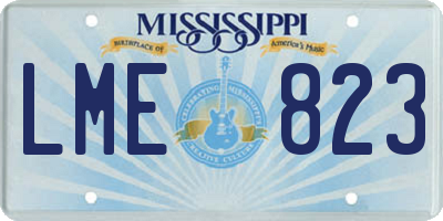 MS license plate LME823