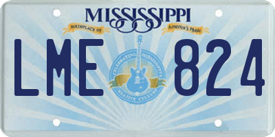 MS license plate LME824