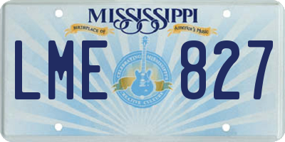 MS license plate LME827