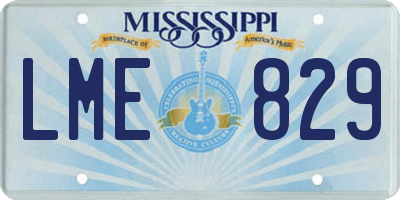 MS license plate LME829