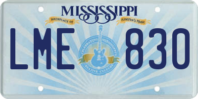 MS license plate LME830
