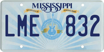 MS license plate LME832