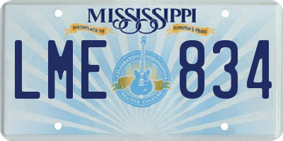 MS license plate LME834