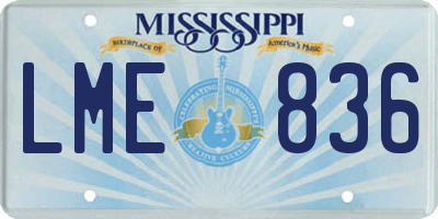MS license plate LME836