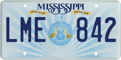 MS license plate LME842