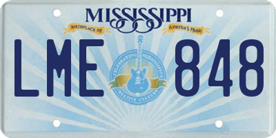 MS license plate LME848