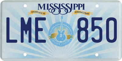 MS license plate LME850