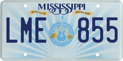 MS license plate LME855