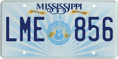 MS license plate LME856