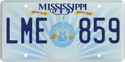 MS license plate LME859