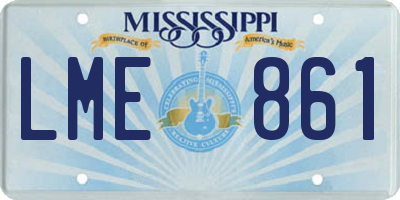 MS license plate LME861