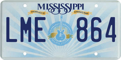 MS license plate LME864