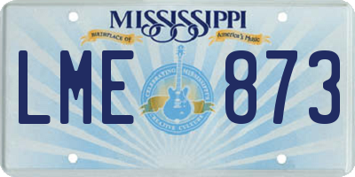 MS license plate LME873