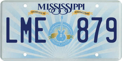 MS license plate LME879