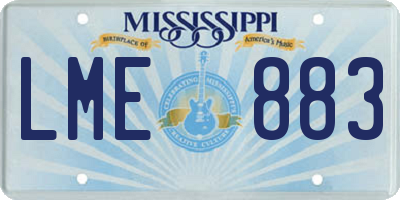 MS license plate LME883