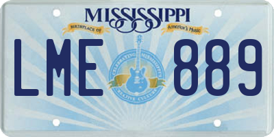 MS license plate LME889