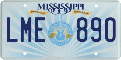 MS license plate LME890