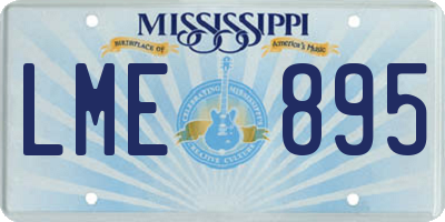 MS license plate LME895