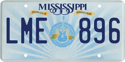 MS license plate LME896