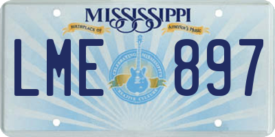 MS license plate LME897