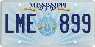MS license plate LME899