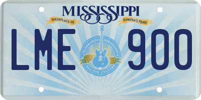 MS license plate LME900