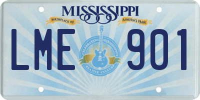 MS license plate LME901