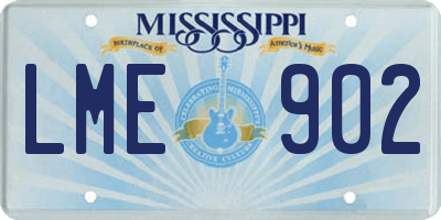 MS license plate LME902